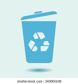 Trash can icon, vector eps10 illustration 