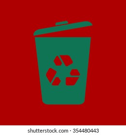 Trash can icon, vector eps10 illustration 