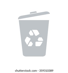 Trash can icon, vector eps10 illustration 