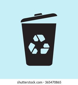Trash can icon, vector eps10 illustration 