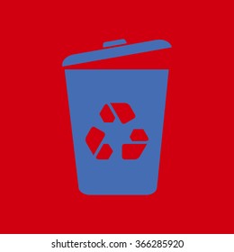 Trash can icon, vector eps10 illustration 