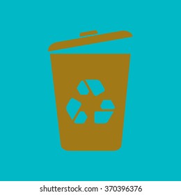 Trash can icon, vector eps10 illustration 