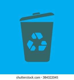 Trash can icon, vector eps10 illustration 