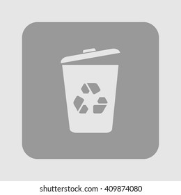 Trash can icon, vector eps10 illustration 