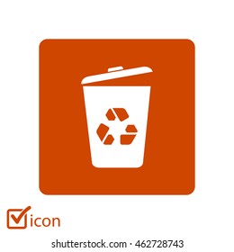 Trash can icon, vector eps10 illustration 