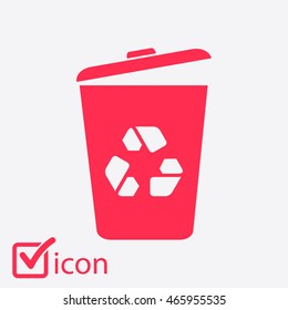 Trash can icon, vector eps10 illustration 