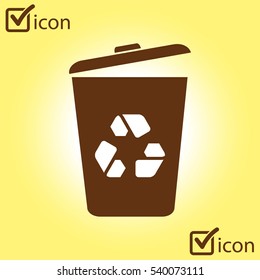 Trash can icon, vector eps10 illustration 