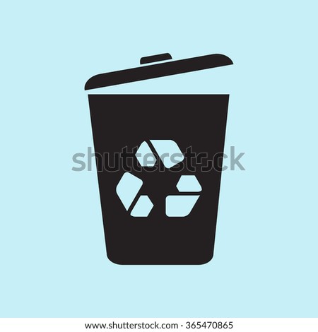 Trash can icon, vector eps10 illustration 