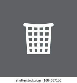 trash can icon. vector flat illustration