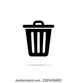 Trash can icon vector in flat style. Garbage, recycle bin symbol