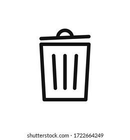Trash can icon vector. Garbage sign