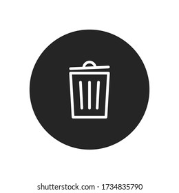 Trash can icon vector. Garbage sign