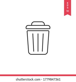 Trash can icon vector. Garbage sign