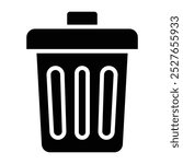 Trash can icon. vector illustration.