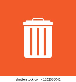 Trash Can Icon Vector Illustration.