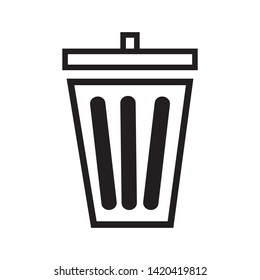trash can  icon vector illustration template