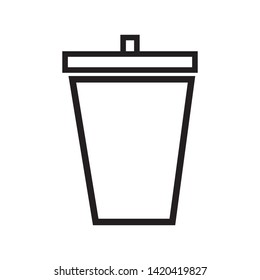 trash can  icon vector illustration template