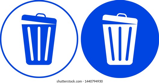 Trash can icon. Vector illustration