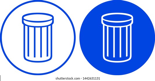 Trash can icon . Vector illustration