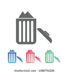 trash can icon vector illustration