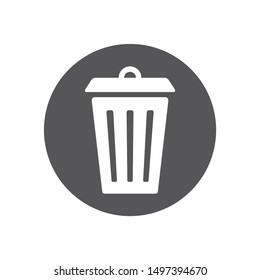 trash can icon, vector illustration