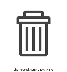 trash can icon, vector illustration