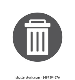 trash can icon, vector illustration