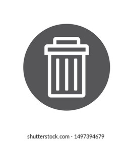 trash can icon, vector illustration