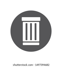 trash can icon, vector illustration