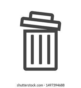 trash can icon, vector illustration