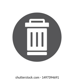 trash can icon, vector illustration