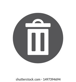 trash can icon, vector illustration