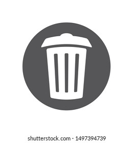trash can icon, vector illustration
