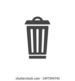 trash can icon, vector illustration