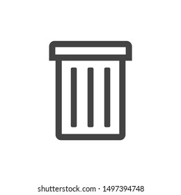 trash can icon, vector illustration