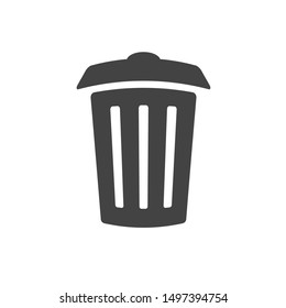 trash can icon, vector illustration