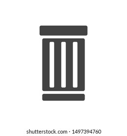 trash can icon, vector illustration