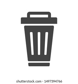 trash can icon, vector illustration