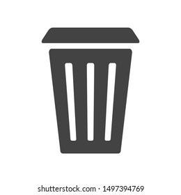 trash can icon, vector illustration