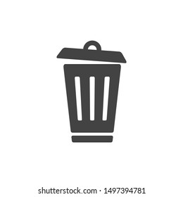 trash can icon, vector illustration
