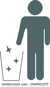 Trash can icon. Vector illustration