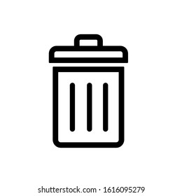 Trash can icon, vector illustration. Flat design style. vector trash can icon illustration isolated on white background, trash can icon Eps10. trash can icons graphic design vector symbols.