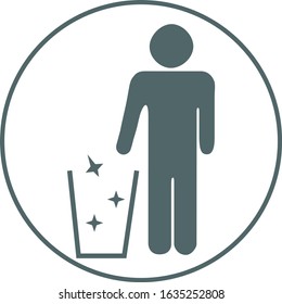Trash can icon. Vector illustration