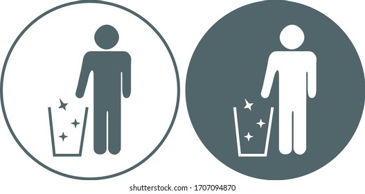 Trash can icon. Vector illustration