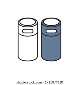 ilustración vectorial de icono de cubo de basura