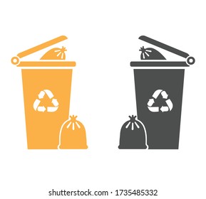 Trash can icon vector illustration 