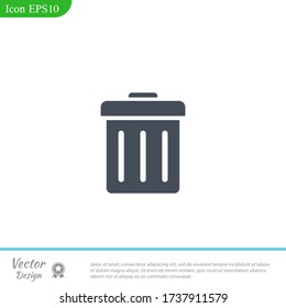 Trash can icon Vector illustration EPS 10.
