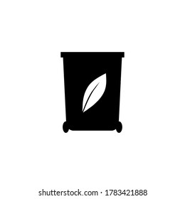 plantilla de logotipo de ilustración de vector de icono de cubo de basura