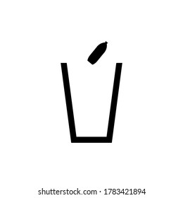 trash can icon vector illustration logo template