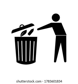 trash can icon vector illustration logo template